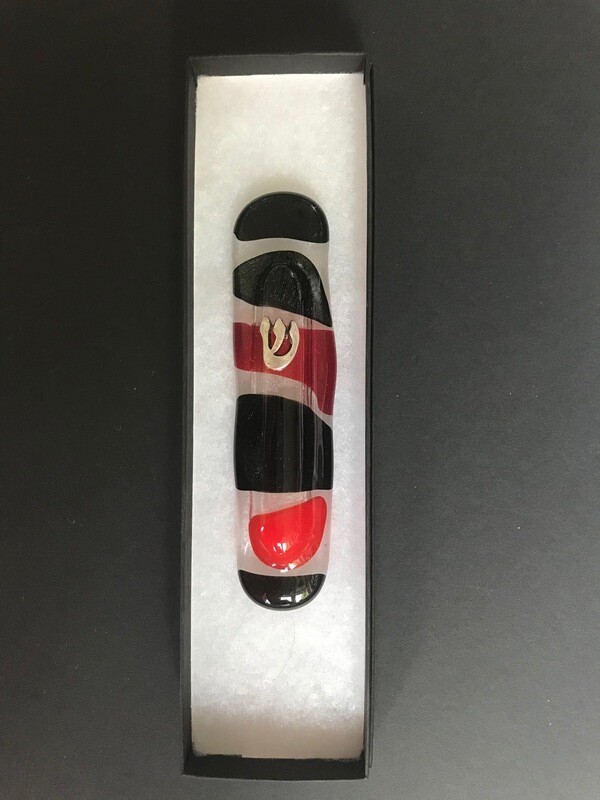 Red &amp; Black mezuzah series 1