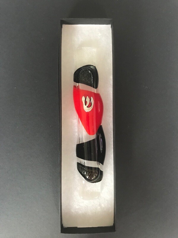 Red &amp; Black mezuzah series 3