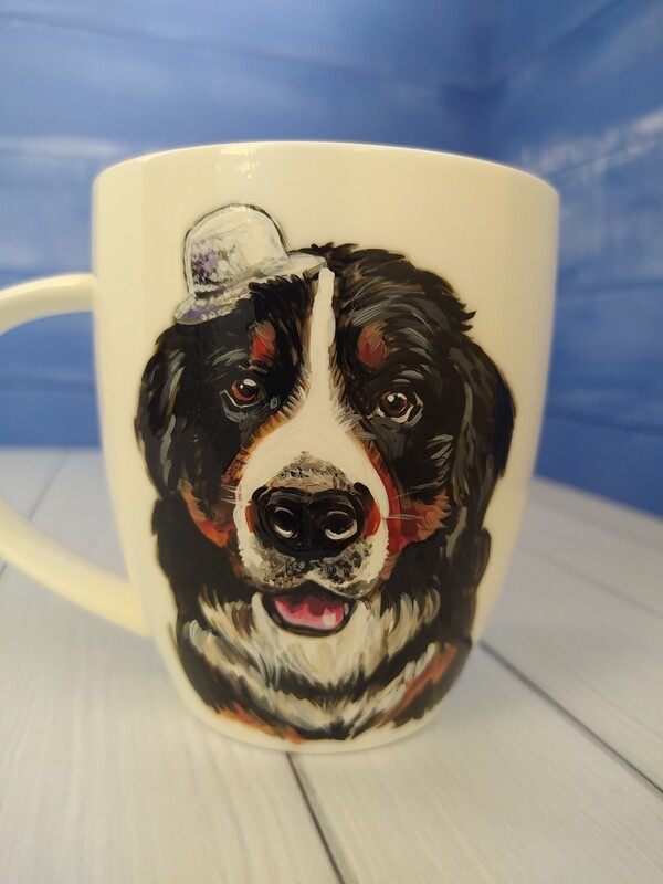 A mug with a portrait of a pet