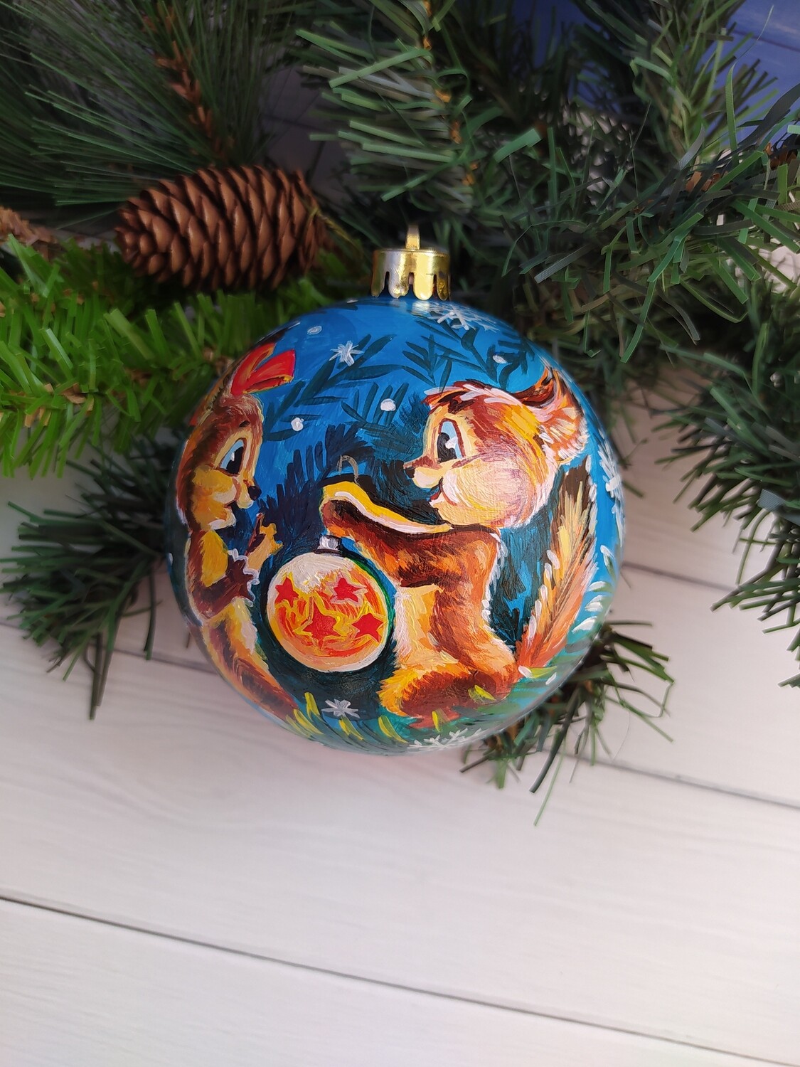Christmas tree ball with hand-painted ART-WORKS-DV 