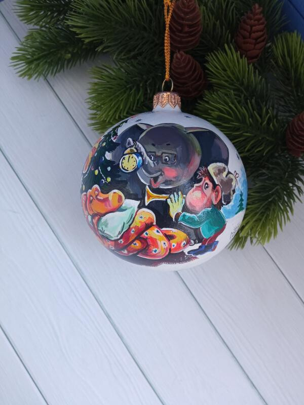 Christmas tree ball with hand-painted ART-WORKS-DV g