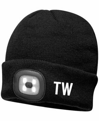 Strick Beanie mit LED - USB rechargeable
