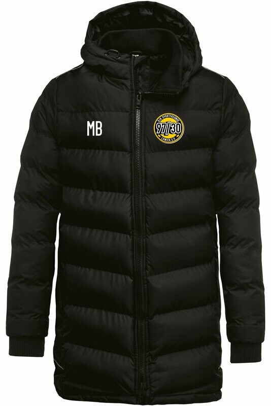 Teamsports-Parka Stadionjacke -Modern- Schwarz