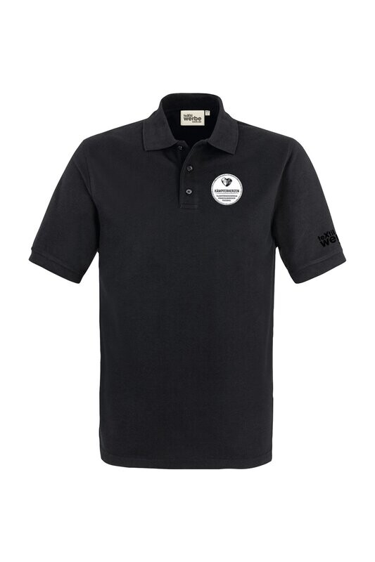 Polo Shirt Schwarz Kämpferherzen