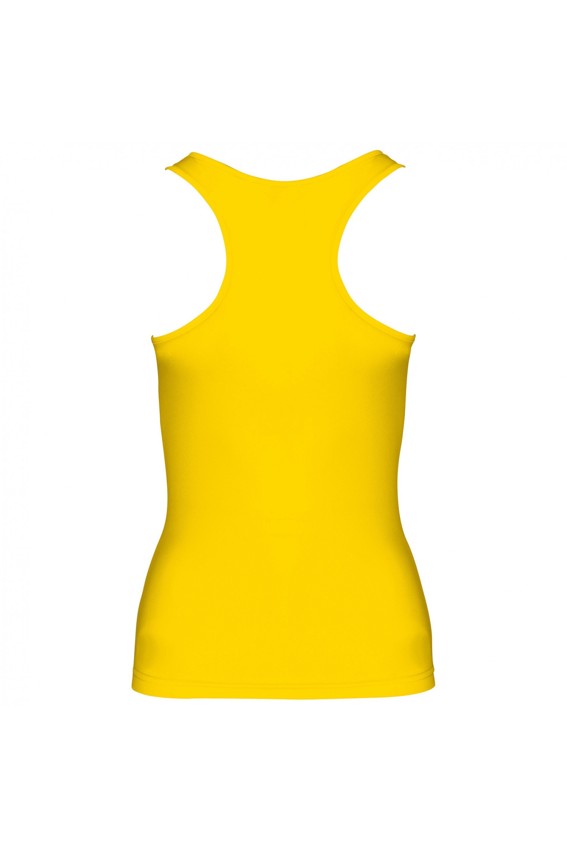 Damen Basic Sport Funktionsshirt ärmellos  Yellow