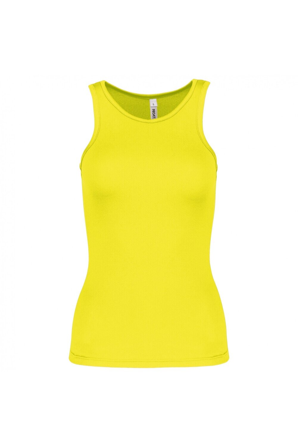 Damen Basic Sport Funktionsshirt ärmellos Fluorescent Yellow