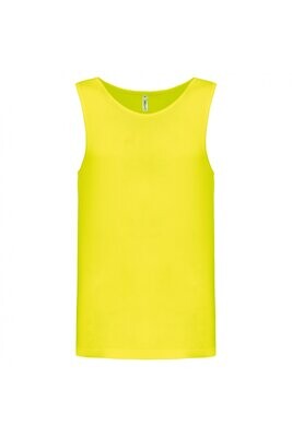 Herren Basic Sport Funktionsshirt ärmellos Fluorescent Yellow