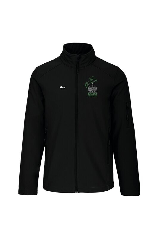 Softshell-Jacke Kinder schwarz