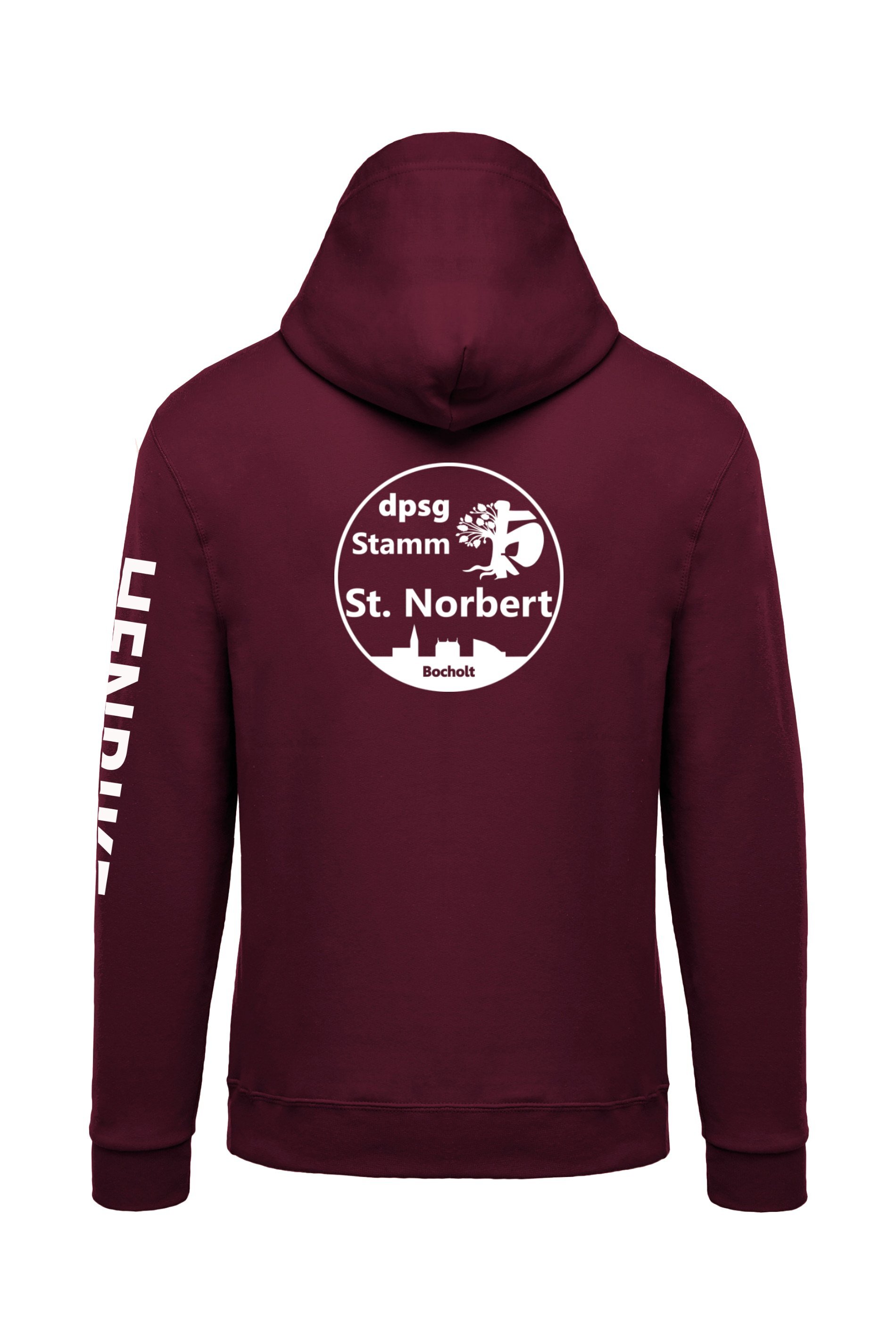 Herren Kapuzensweatshirt Bordeaux