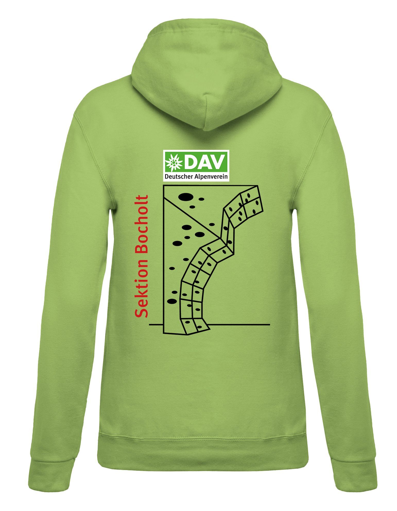 DAV Kapuzensweatshirt Damen lime