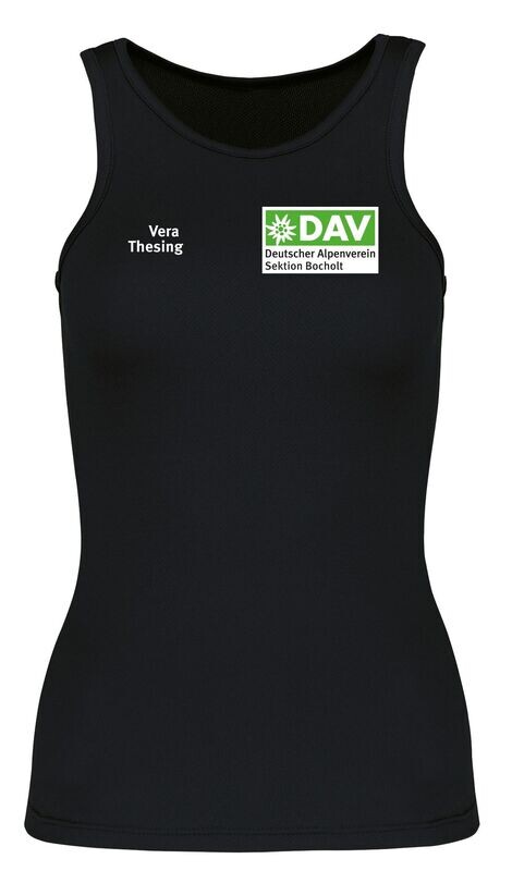 DAV Tanktop schwarz Damen