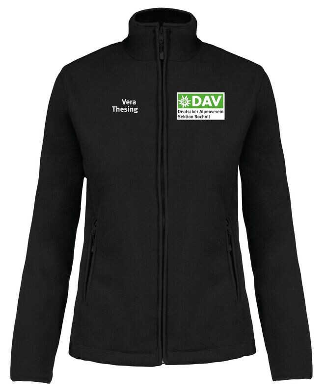 DAV Mikrofleece-Jacke schwarz Damen DAV Mikrofleece-Jacke schwarz Damen