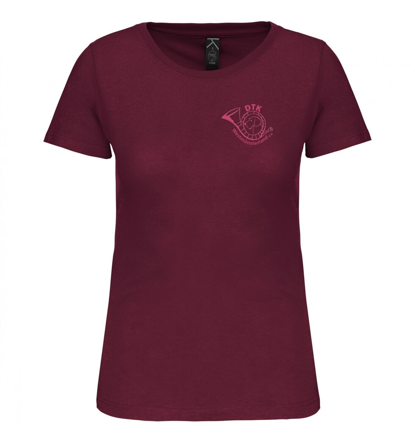 DTK - Damen-T-Shirt BIO mit Rundhalsausschnitt weinrot
