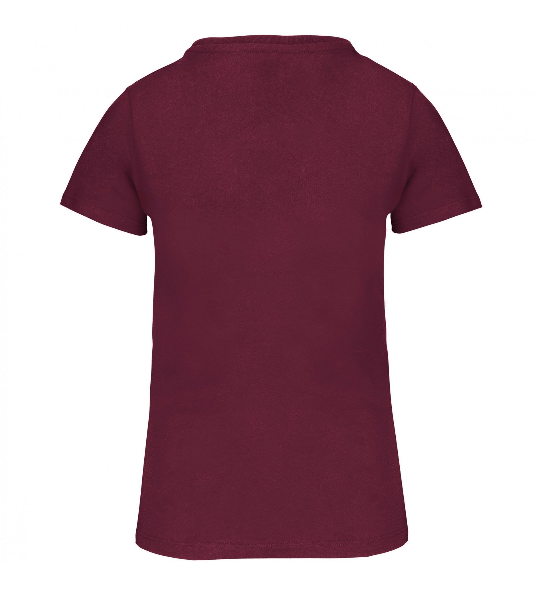 DTK - Damen-T-Shirt BIO mit Rundhalsausschnitt weinrot