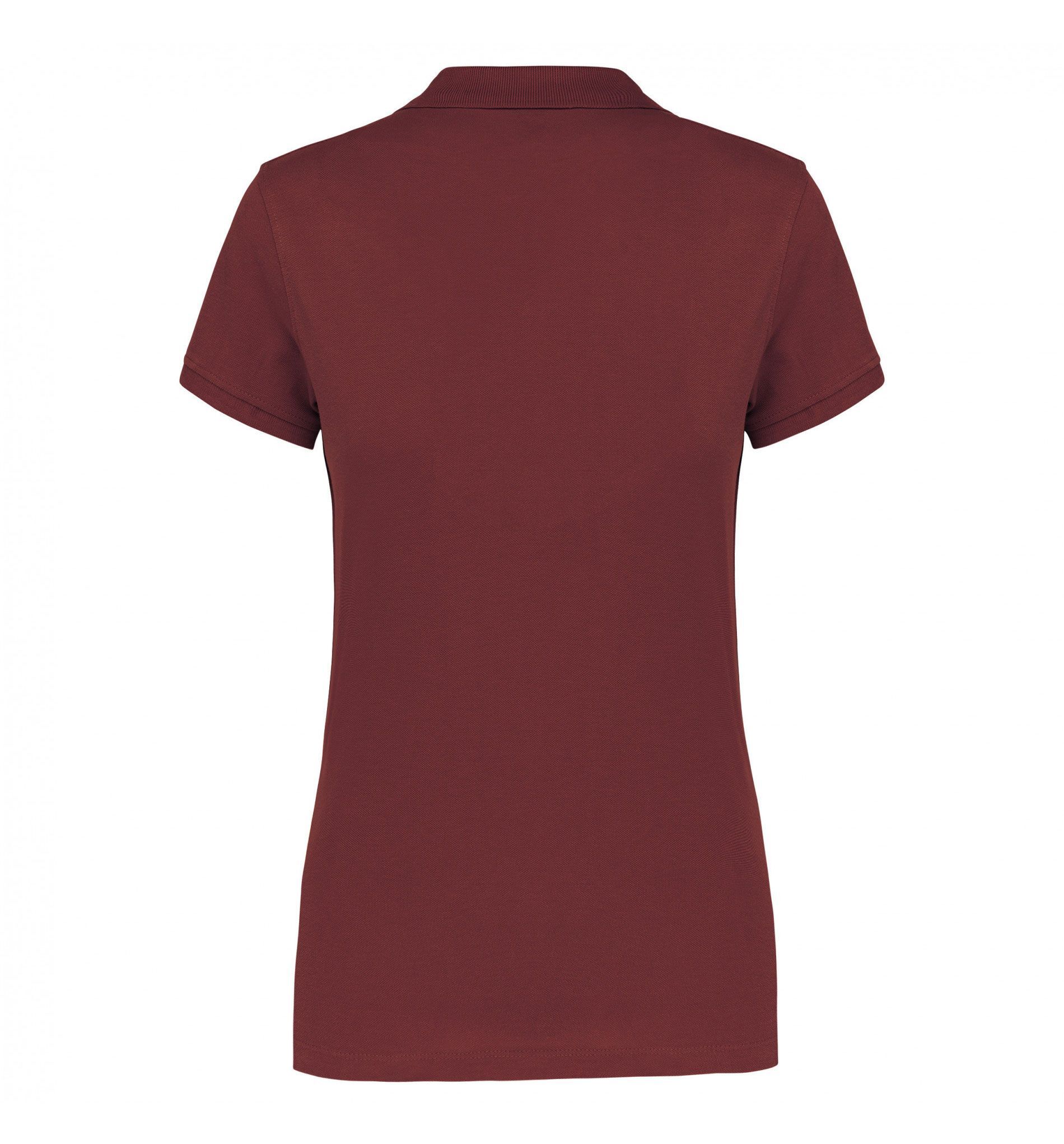 DTK - Damen Kurzarm-Polohemd Baumwollpiqué winerot