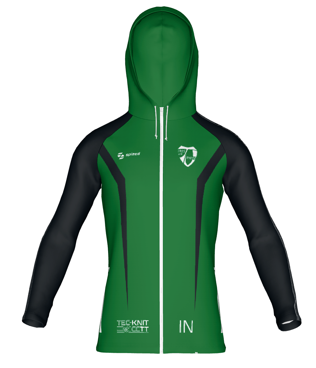 Hoodie Zipper Herren grün