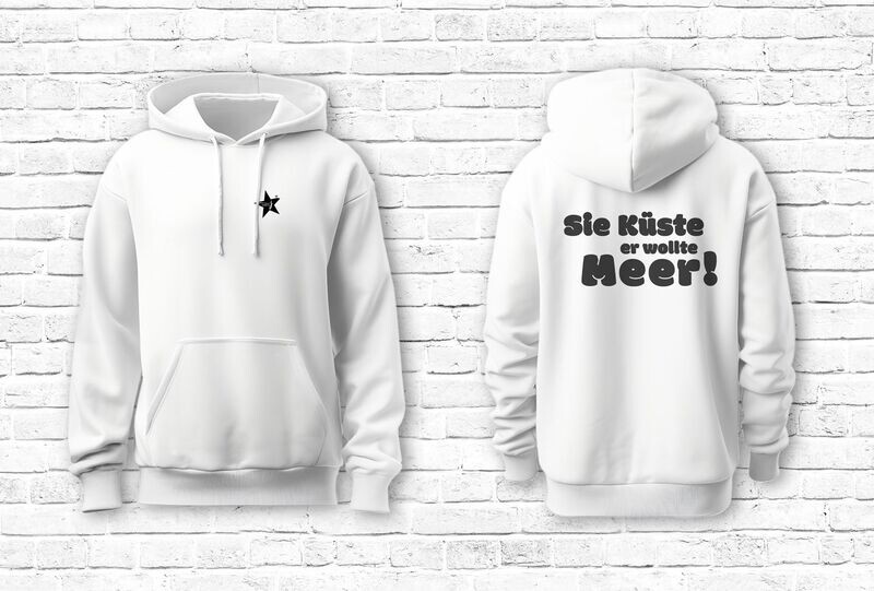 "Küste" Hoodie white Damen