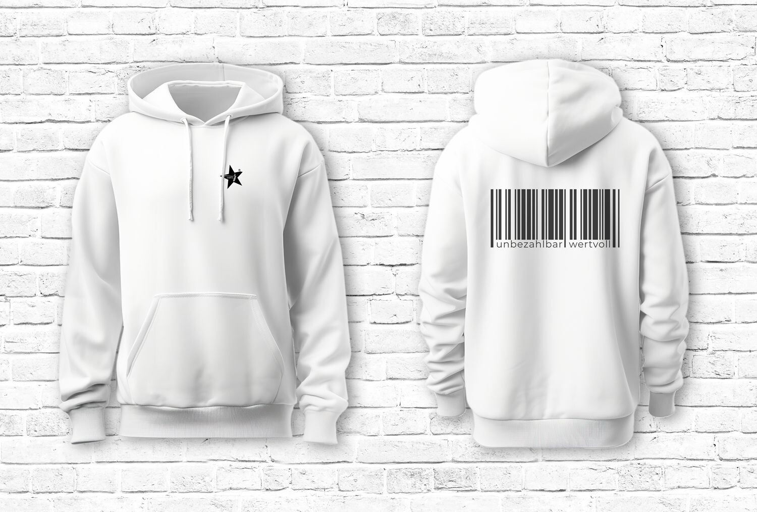 "EAN" Hoodie white Damen