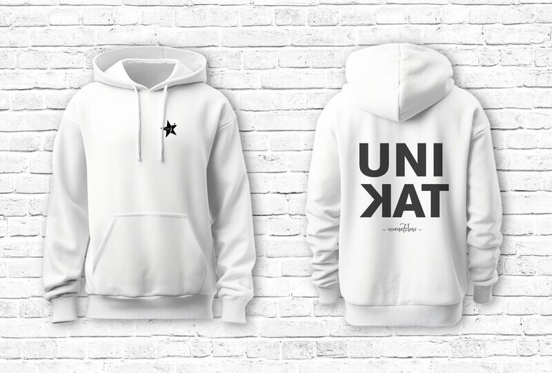 "UNIKAT" Hoodie white Damen
