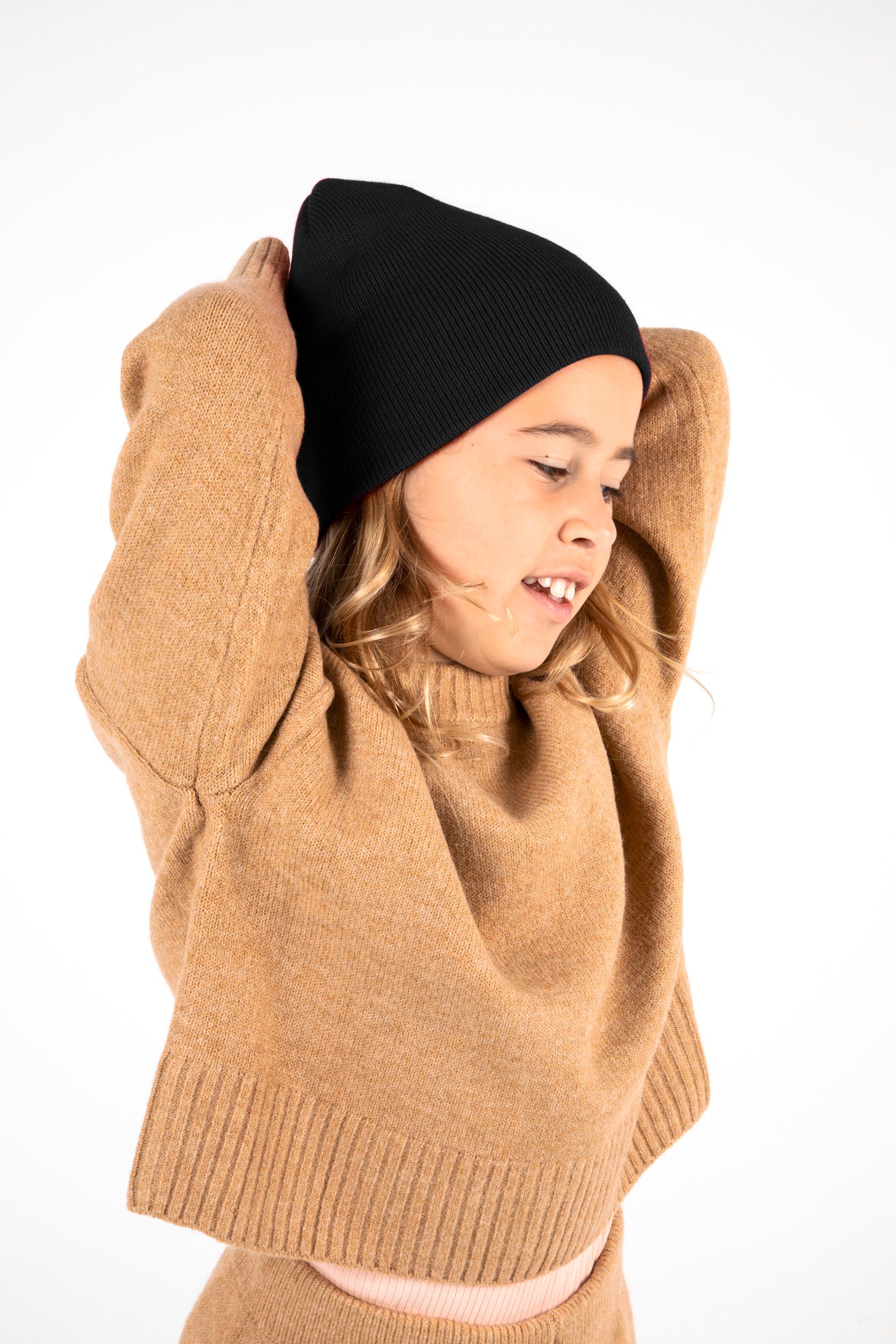 GWL Vereins Kids Strick Beanie - Black