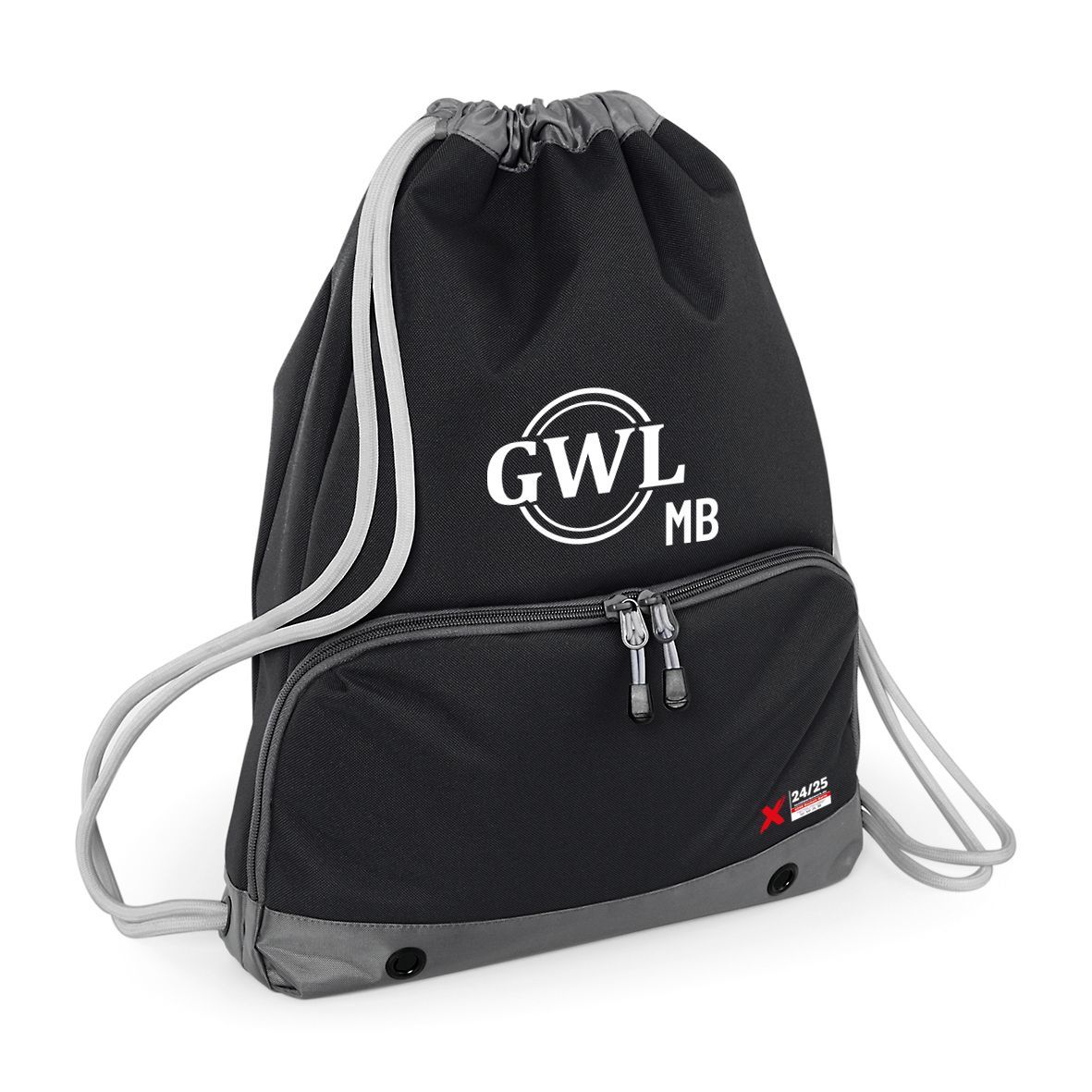 GWL Sport-Rucksack mit Kordelzug - schwarz