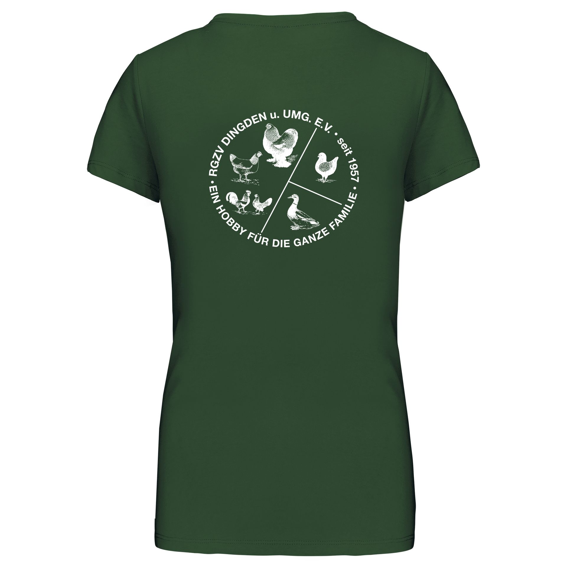 RGZV rundhals T-Shirt Damen - Forestgreen