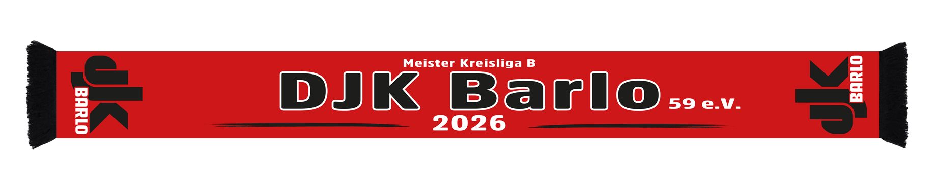 DJK Barlo - Club Schal 2026 rot/schwarz
