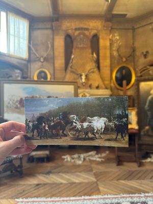 CARTE POSTALE - ROSA BONHEUR - Le marché aux chevaux - panoramique