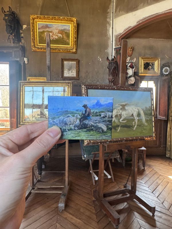 MAGNET Rosa Bonheur - Berger donnant du sel à ses moutons