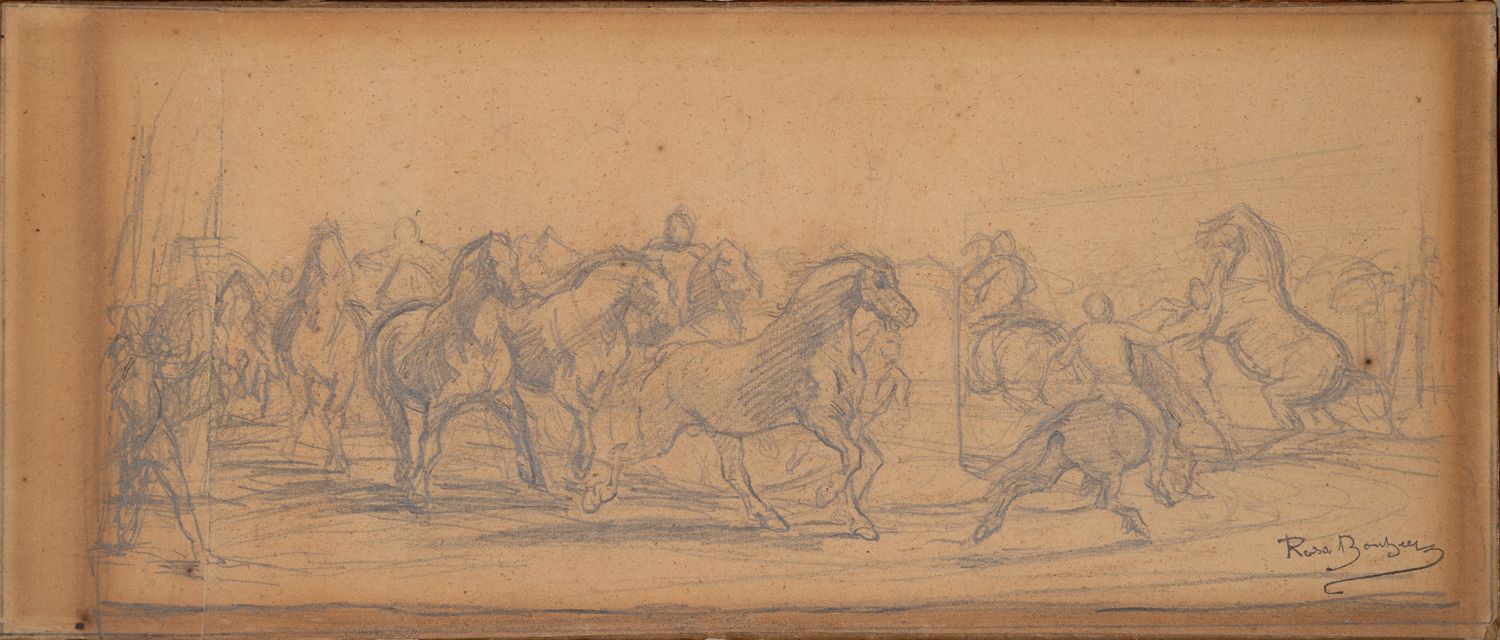 FAC-SIMILÉ - Etude pour le Marché aux chevaux - Sans cadre