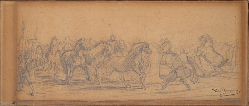 FAC-SIMILÉ - Etude pour le Marché aux chevaux - Sans cadre