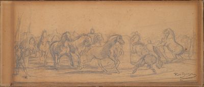 FAC-SIMILÉ - Etude pour le Marché aux chevaux - Encadré FAC-SIMILÉ - Etude pour le Marché aux chevaux - Encadré