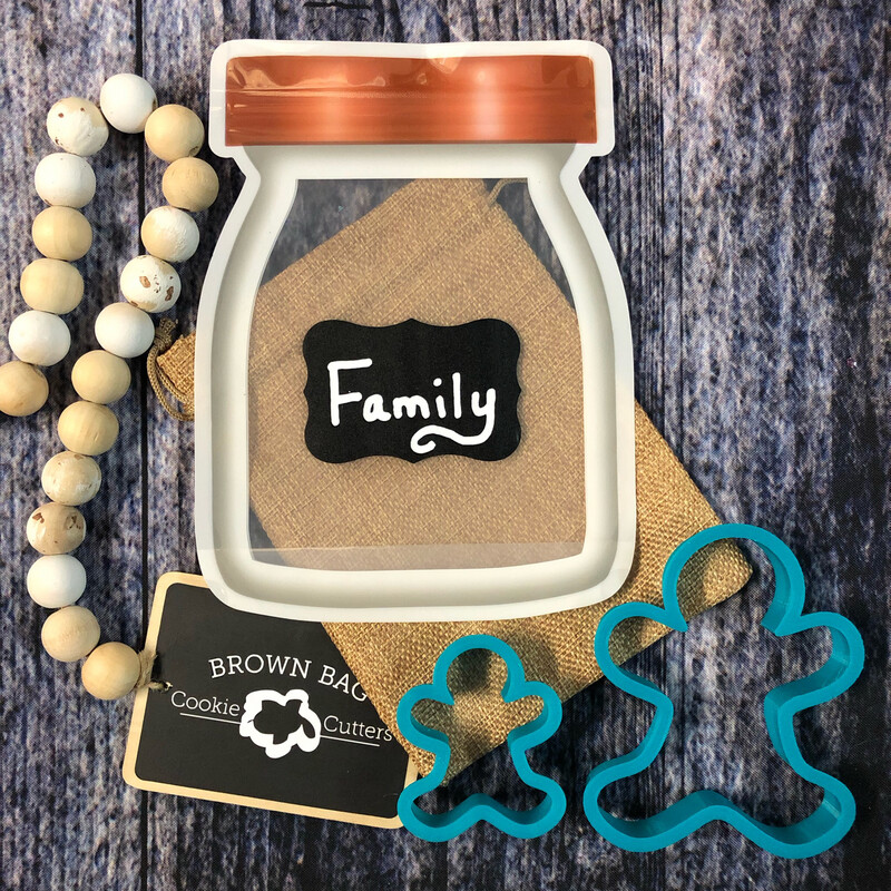 Gingerbread Family Jar Bags