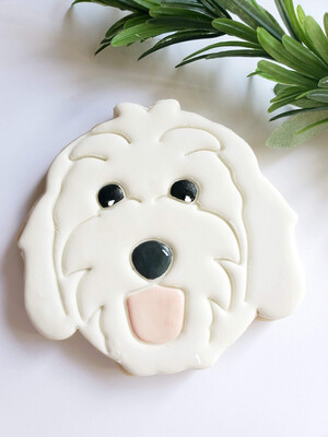 Golden Doodle Dog with Indent Stamp