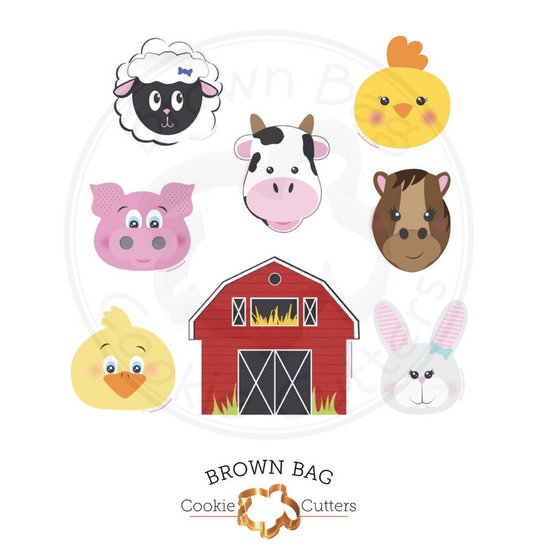 Farm Animal Faces Cutters and Images
