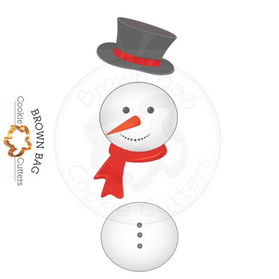 Snowman 3pc Print Box Files