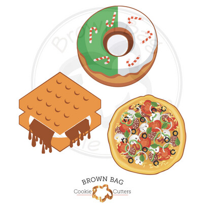 Elf Pizza, S’mores And Donuts Print Box Files