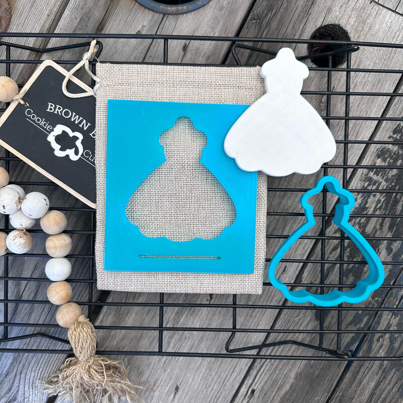 Wedding Dress Jiggy Cookie Cutter Set