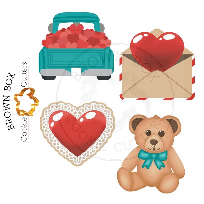 Vintage Valentine Brown Box