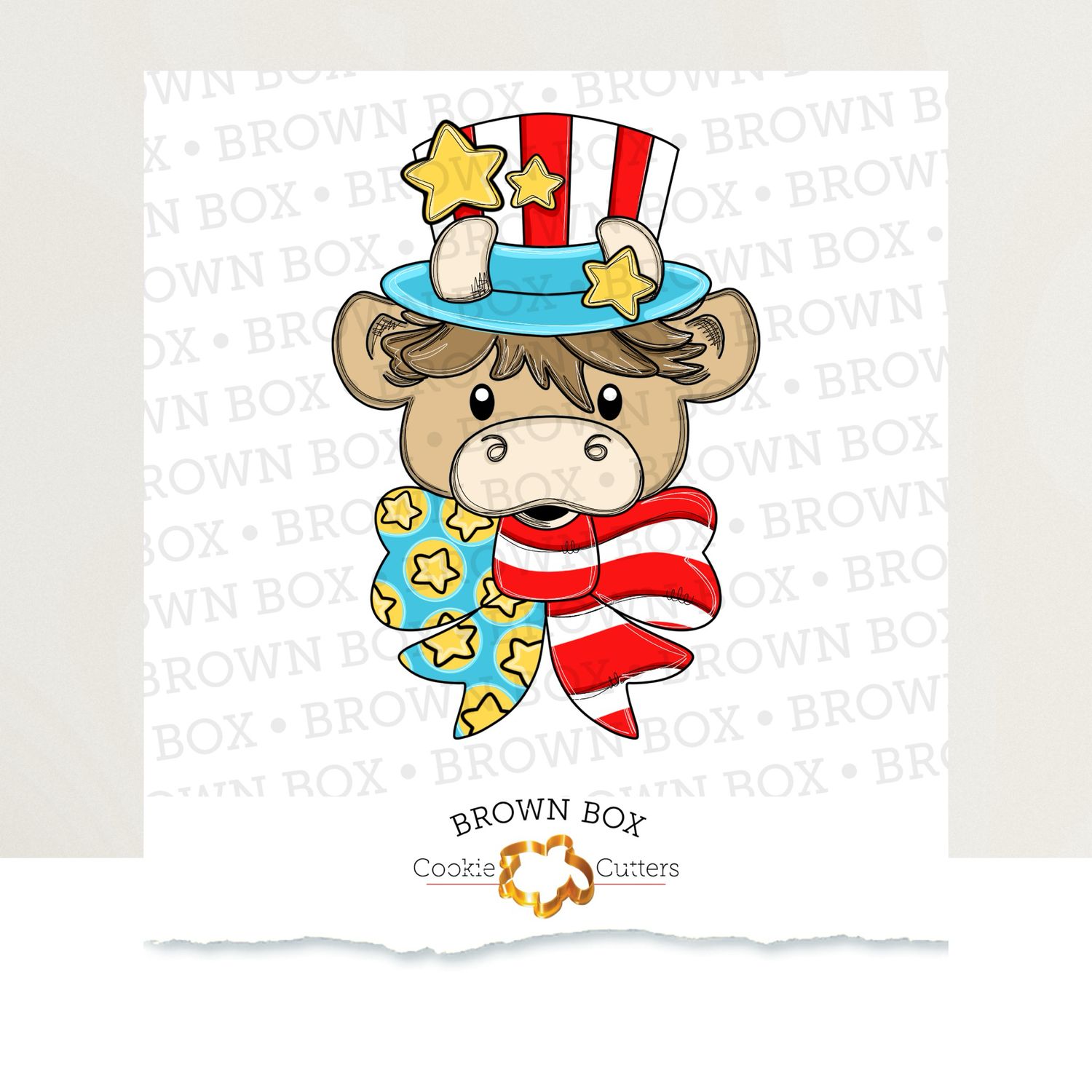 Patriotic Cow Print Box Files Beta