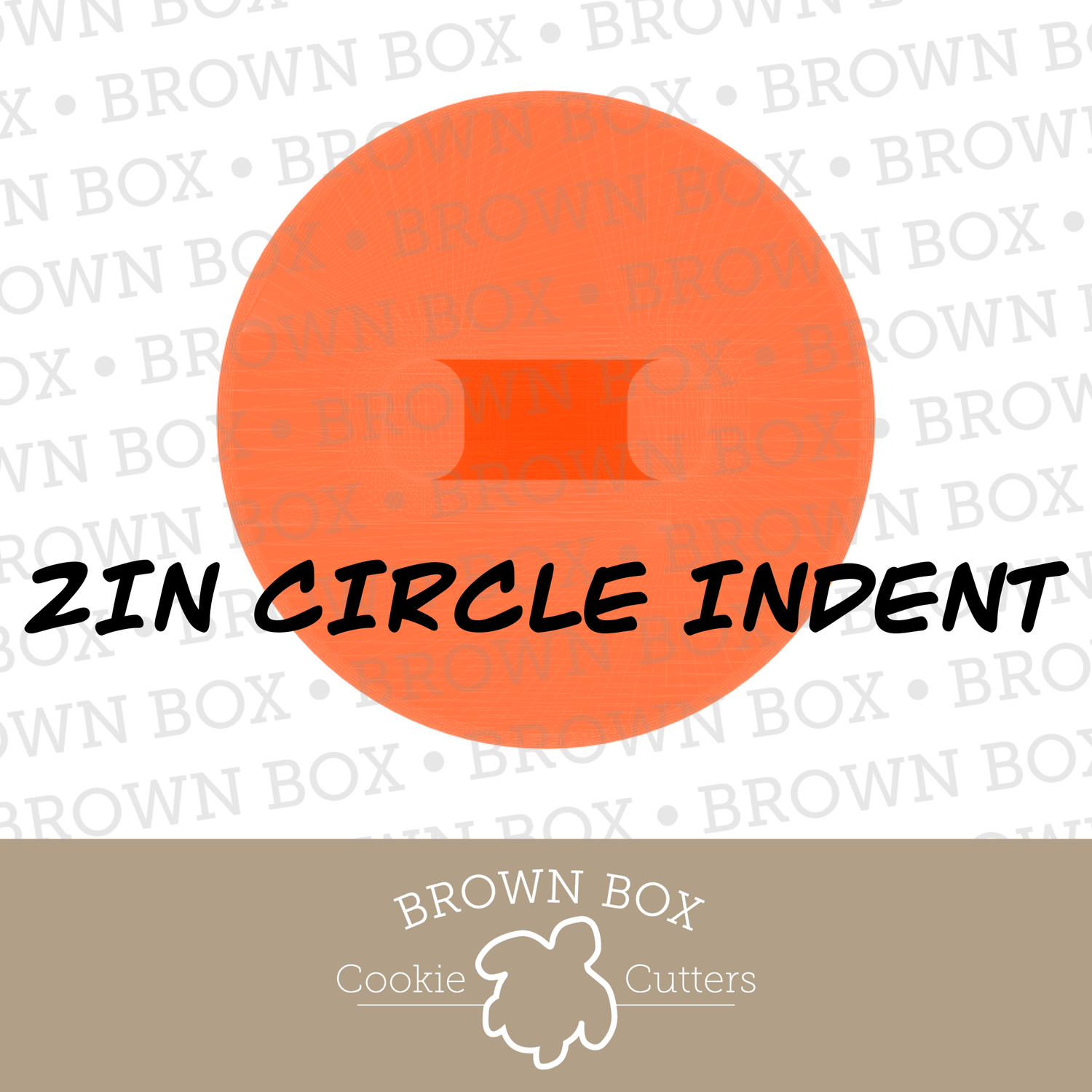 2in Circle Indent Stamp