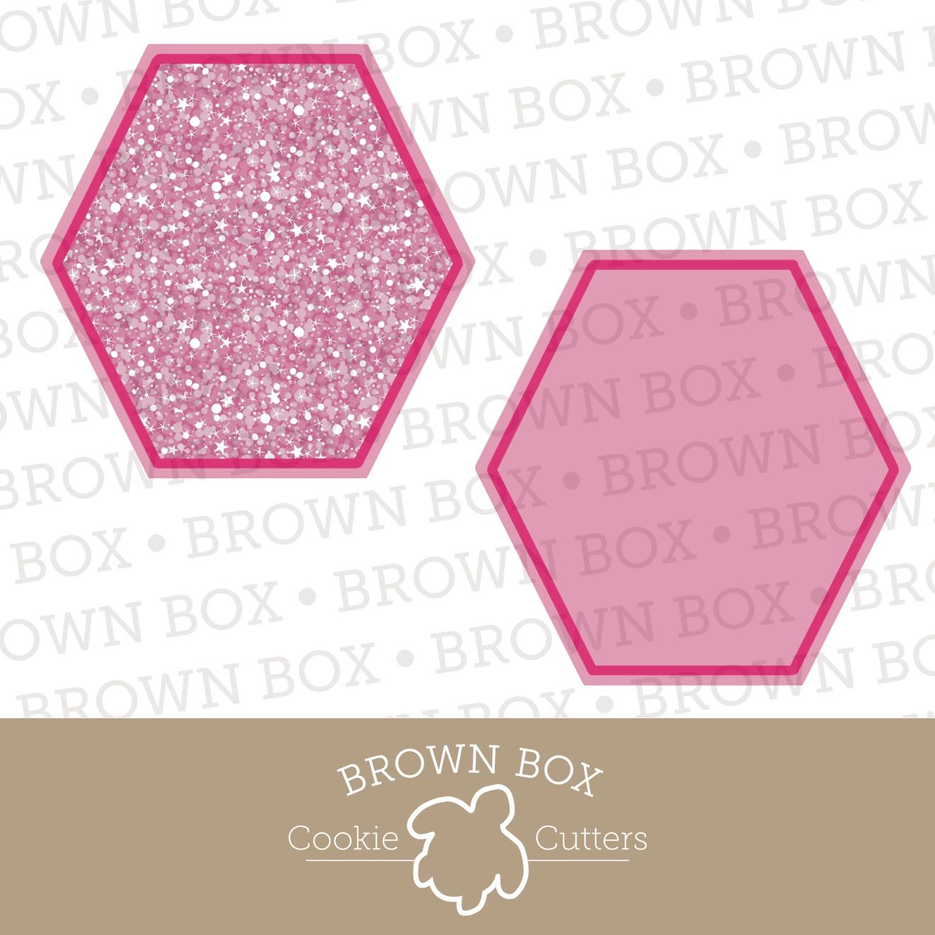 Hexagon Frame - Glitter Party