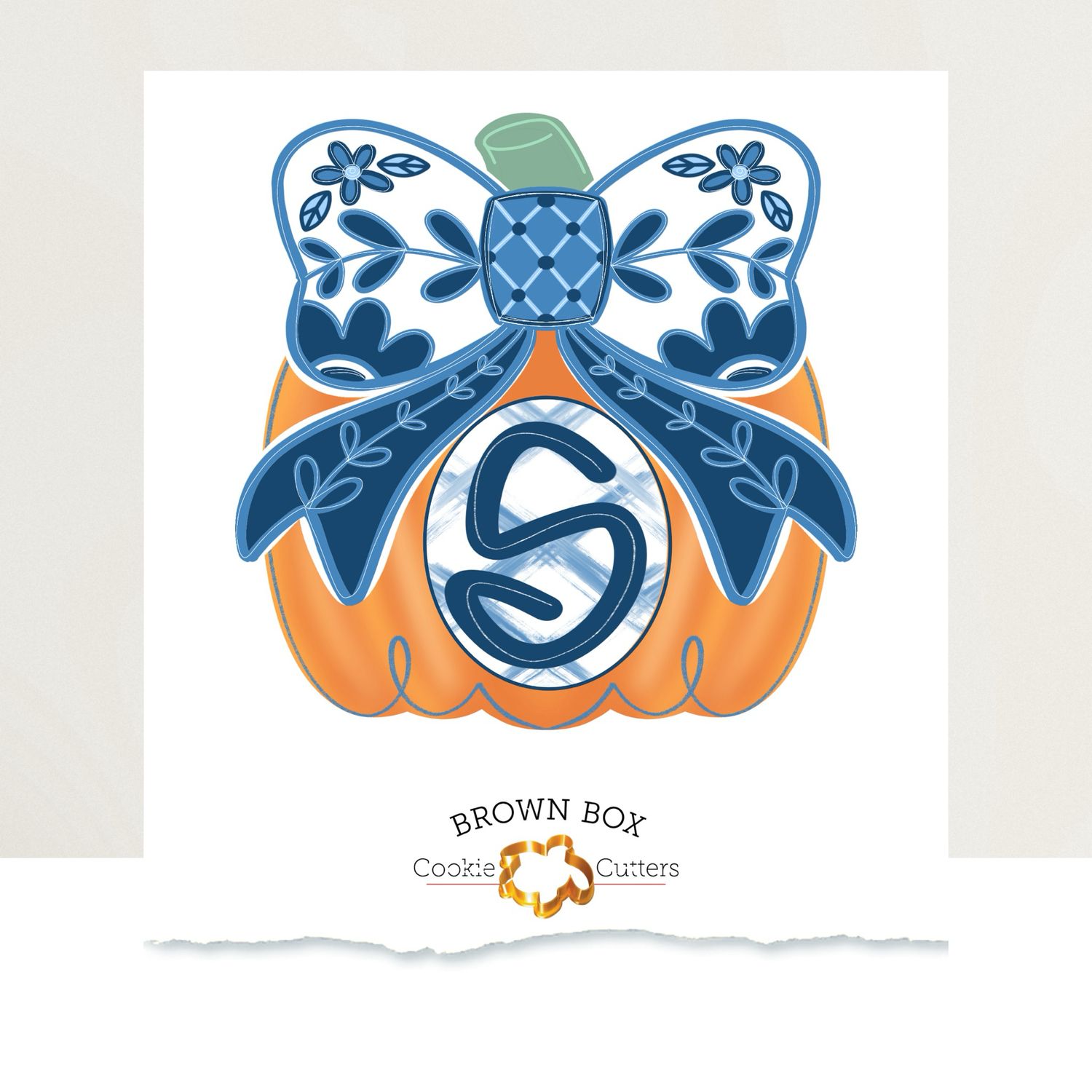 Monogram Pumpkin Print Box Files Beta