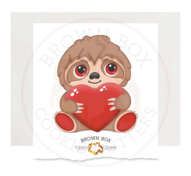 Valentine Sloth Print Box Files