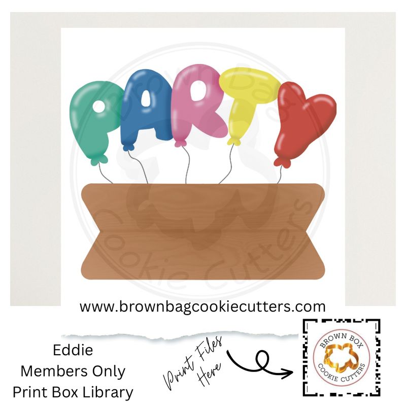 Party Balloons Print Box Files Jiggy