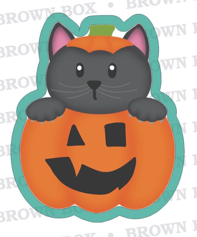 Spooky Season Pumpkin Cat