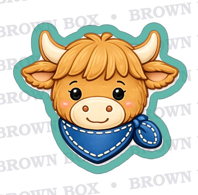 Denim Baby Highland Cow