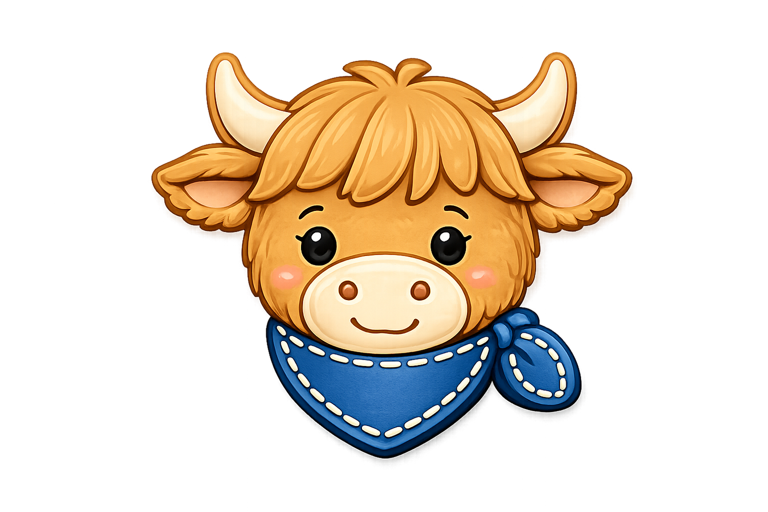 Denim Baby Highland Cow