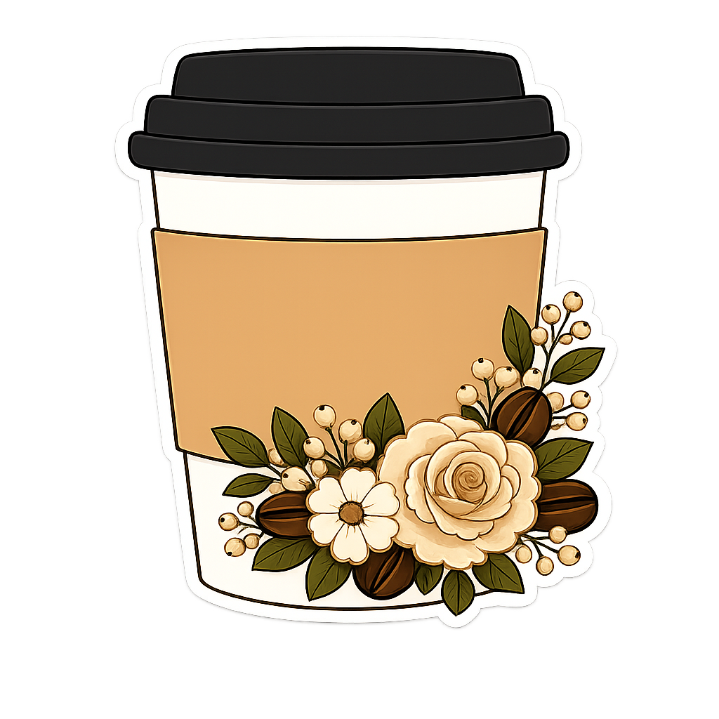 Floral Coffee Cup