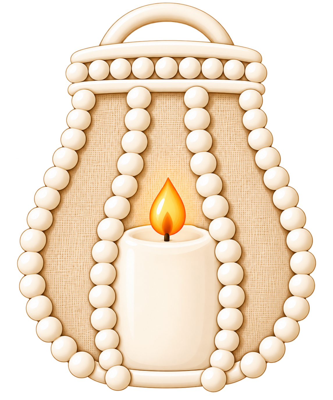 Cozy Fall Beaded Candle